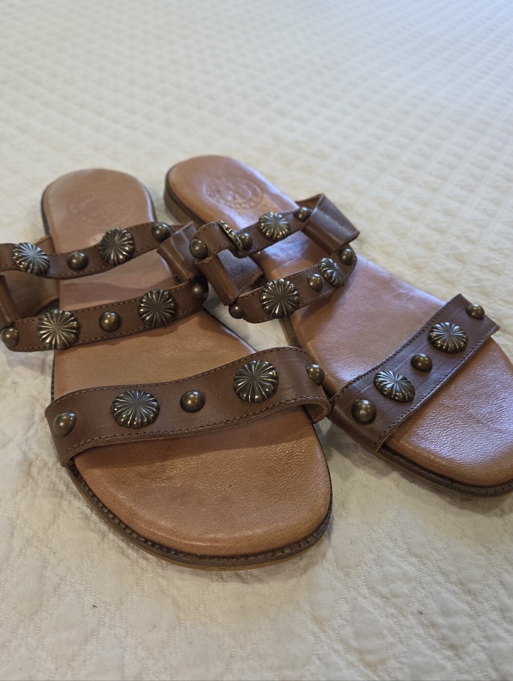 Penelope Chilvers Studded Sandals Size 40 EU 9 US Slip On Strappy Casual